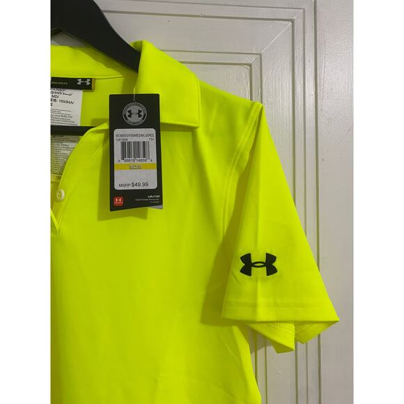 Under Armour Neon Yellow Polo Shirt - Picture 2 of 6